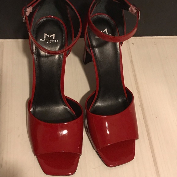 Marc Fisher Shoes - Marc Fisher red open toe heels 9 1/2 M